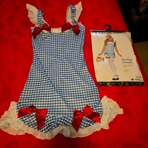 New Halloween costume- adult size small- DOROTHY Wizard of Oz dress